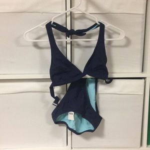 NWT J. Crew navy bikini swim suit.